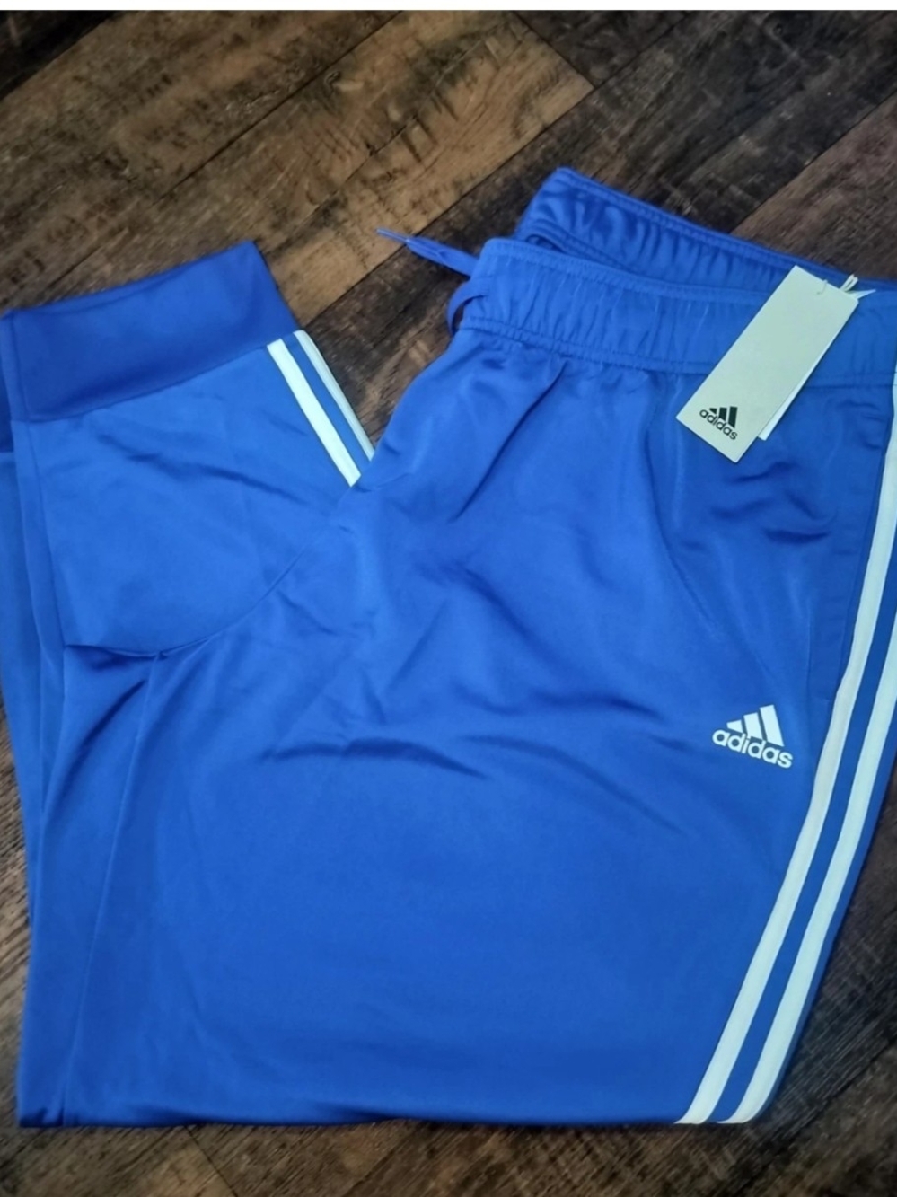 Adidas Women’s 2X Blue 3-Stripe Jogger Pants NWT